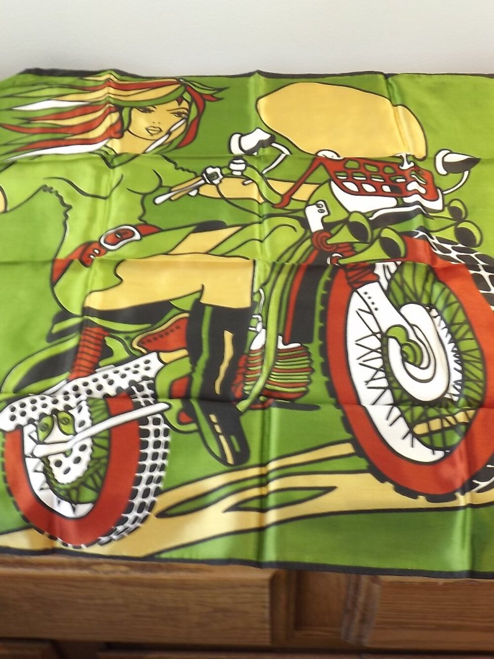 Vintage 1960s Gigi Gogo Biker Girl Headscarf